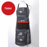 Apron Adult - 'Hou aan droom' grey and white