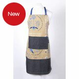 Apron Adult - 'Hou aan droom' cream and blue