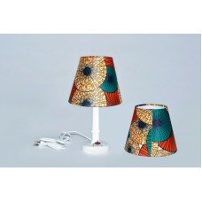 Small lampshades in wax prints – to go with the lampstands