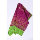  Table cloth : Magenta with lime-green border in polyester/cotton