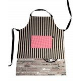 Apron Adult - Cappuccino and red check